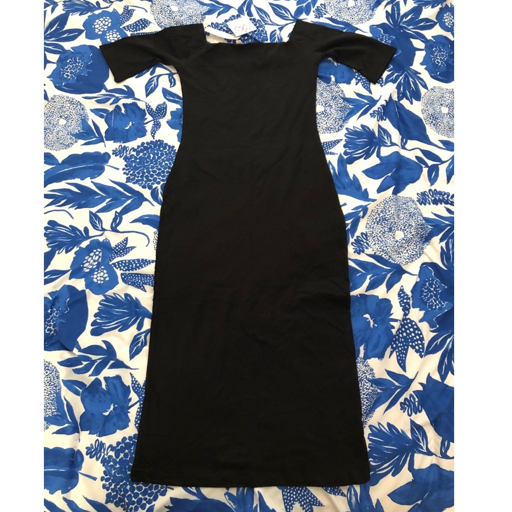 Off Shoulder Black Dress